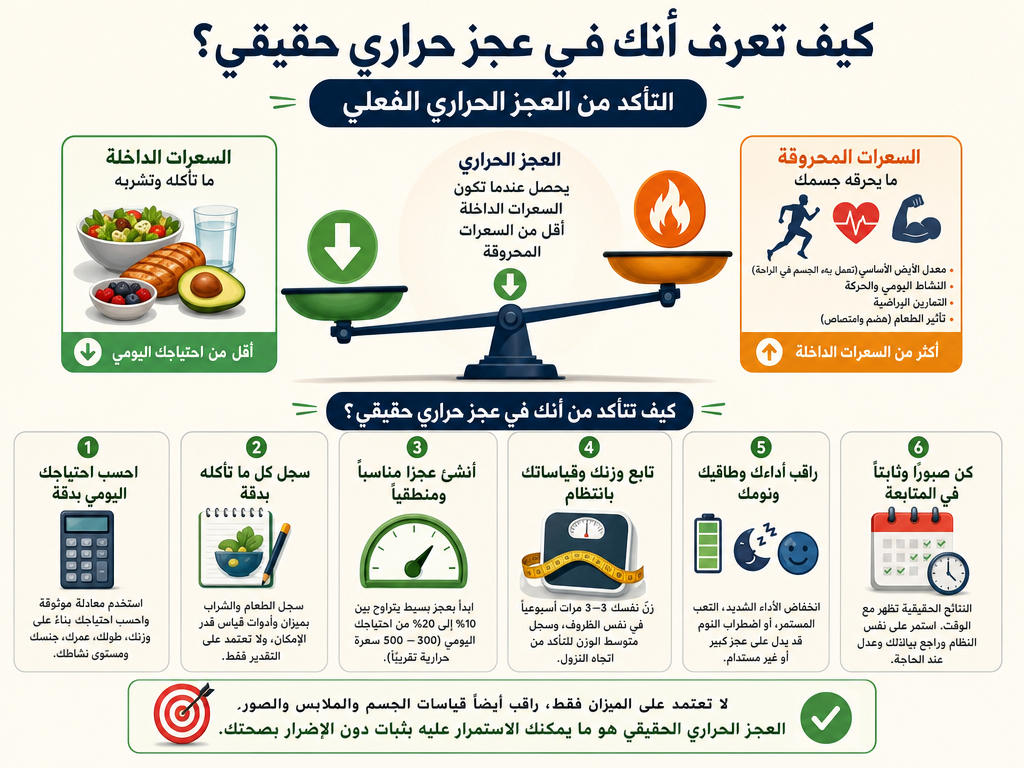 كيف تعرف أنك في عجز حراري حقيقي؟ صورة تمثل التأكد من العجز الحراري الفعلي